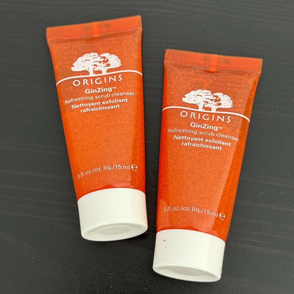 Two (2) Origins GinZing Refreshing Scrub Cleansers